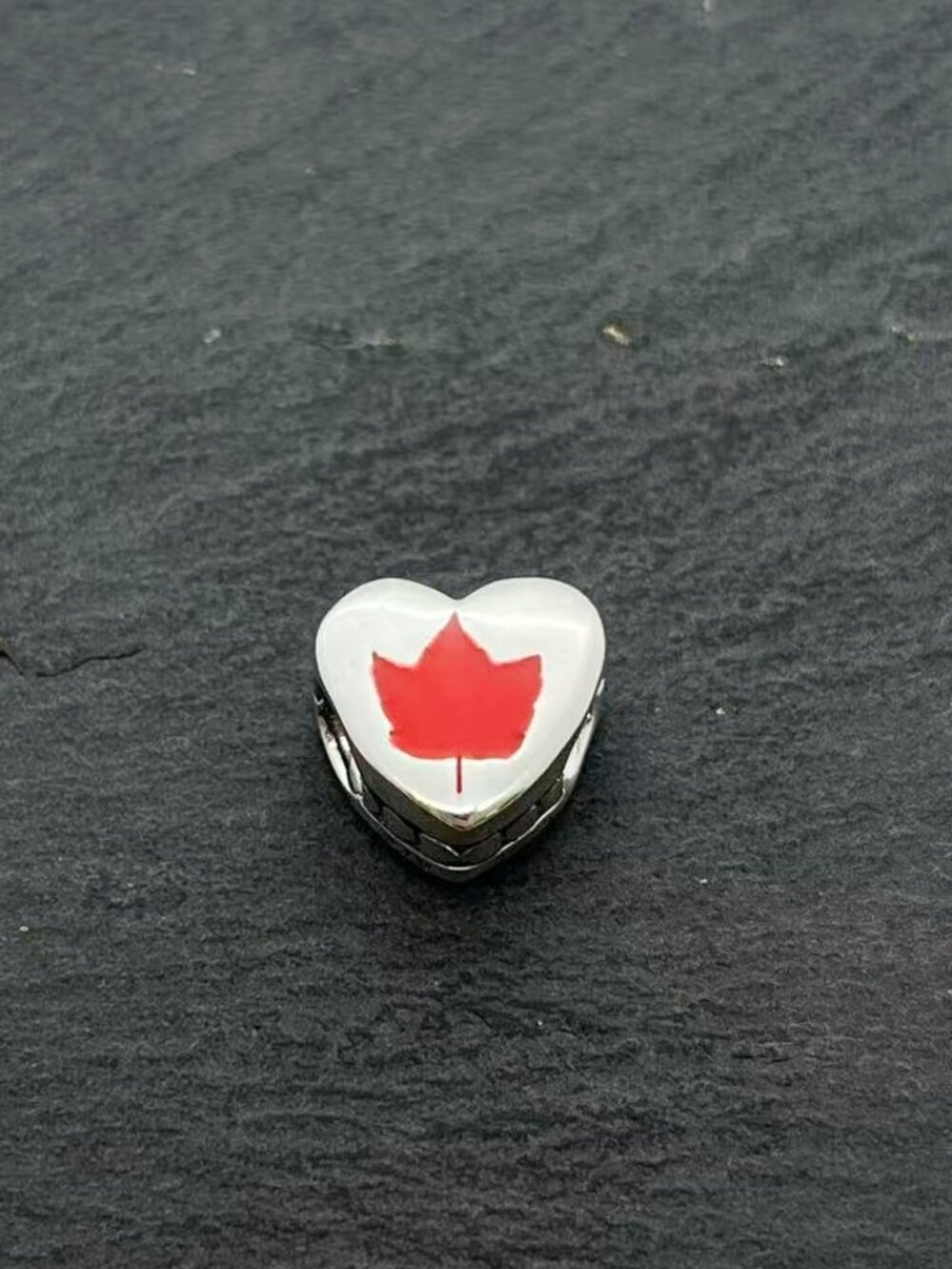 Pandora Vermont Maple Leaf Heart Charm Sterling Silver Jewelry